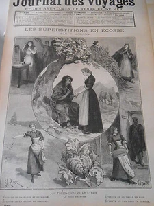 1893 Gravure Les superstitions en Ecosse les prédictions de la gypsie - Bild 1 von 1
