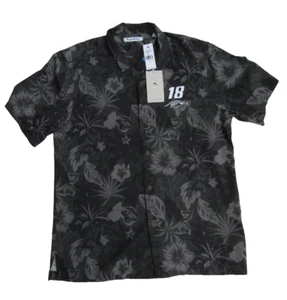 Tommy Bahama Kyle Busch Men's Black Short Sleeve Silk Hawaiian Shirt-Medium T211 - Picture 1 of 8