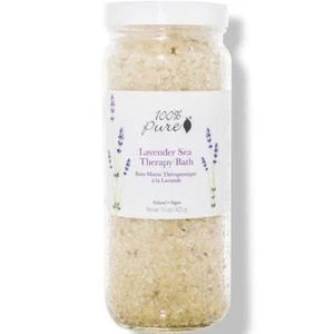 Sales de baño 100 % puras lavanda terapia marina remojo natural nuevas 15 oz - Imagen 1 de 3