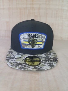 Los Angeles Rams New Era NFL Salute to Service 59FIFTY ajustado talla 8 nuevo con etiquetas - Imagen 1 de 11