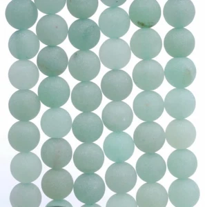 "Piedra preciosa aventurina verde mate cuentas sueltas redondas de 7,5" - Imagen 1 de 4