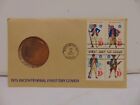 1975 Bicentennial first Day cover w/ Paul Revere Coin American Revolution chip