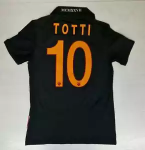 A94 AS ROMA CARES TOTTI 10 MAGLIA NERA MAGLIETTA 2013 JERSEY BLACK MATCH SHIRT - Imagen 1 de 3