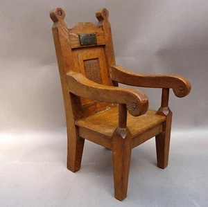 Miniature Eisteddfod Chair ~ BRYNGWENITH 1959 ~ Bardic Welsh Folk Art LLANDYSUL - Picture 1 of 13