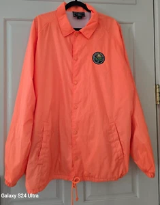Chaqueta cortavientos ligera naranja de nailon Reel Happy Co. para hombre talla/3XL - Imagen 1 de 12