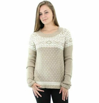 Suéter grueso para mujer Debbie Morgan manga larga lentejuelas tostado talla M Foto 1 de 4