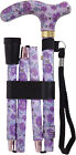 AIDAPT Deluxe Folding Walking Cane Colour Purple Blossom VP155TKF