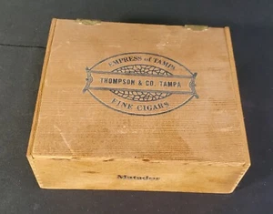 Vintage Wooden Cigar Box Empress of Tampa Matador - Thompson & Co. Great Cond - Picture 1 of 14