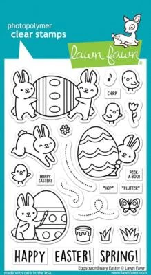 Lawn Fawn, clear stamp, eggstraordinary easter