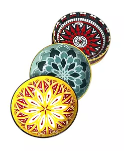 Set Of 6 Mini Bowls Lovely Vibrant Moroccan Colours And Design 14cm Porcelain - Picture 1 of 5