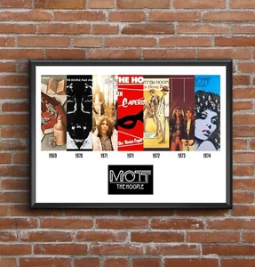 Mott The Hoople Discography Poster Album Cover Print - Great Christmas Gift - Picture 1 of 12