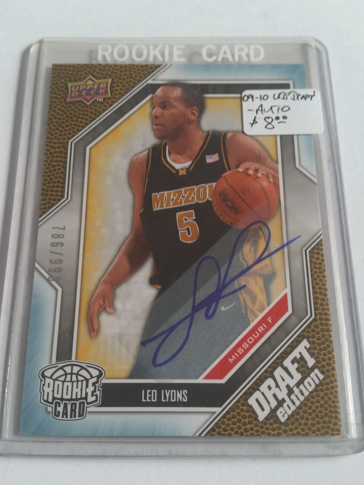 2009-10 Upper Deck Draft Edition Autographs #60 Leo Lyons RC 786/999 - Image 1 of 1