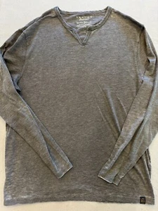 Lucky Brand T Shirt Mens XL Venice Burnout Slub Urban Knit Pullover Tee - Picture 1 of 5