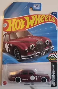 Hot Wheels Jaguar MK1 Burgundy Custom Real Rider Wheel Swap - Picture 1 of 8