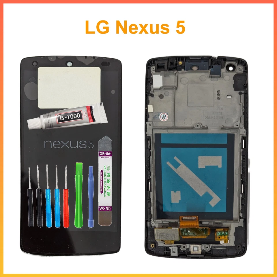 Display Originale LG Nexus 5 Con Cornice Nera Touch Screen Schermo LCD Nuovo - Immagine 1 di 1