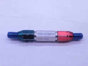 MEDIDOR ENCHUFE ROSCA 7/16 24 UNS 2B .4375 GO NO GO P.D.'S = .4104 y .4153 CHECK - Imagen 1 de 1