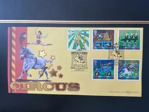 GB Benham Large Silk Circus First Day Cover FDC 2002 BLCS224 Limited Edition - Picture 1 of 4