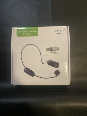 Bietrun WXM01 Wireless Microphone UHF Wireless Headset Mic System - Image 1 of 4
