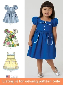 SEWING PATTERN Girls Clothing Clothes - Dress Retro Vintage 30s 40s Toddler 3080 - Picture 1 of 3