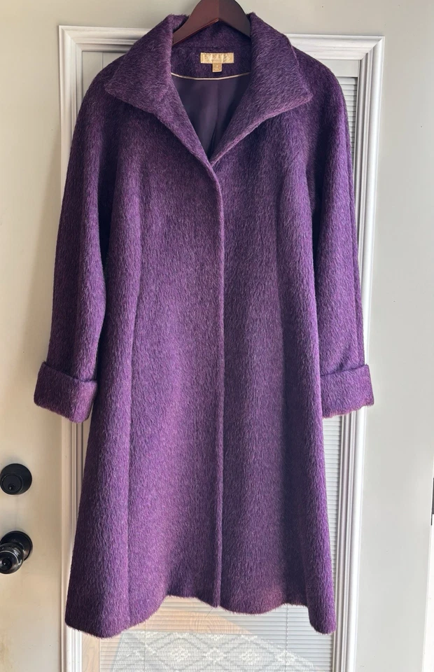 Katherine Kelly Women's 60% Alpaca 40% Wool Blend Peacoat Grape size 8 WOW! - Image 1 of 4