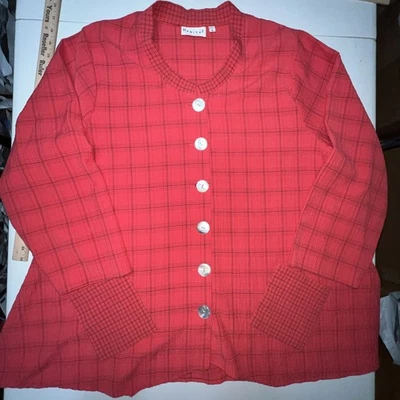 Blazer Habitat para mujer XL botón bolsillos delanteros chaqueta ligera suave Foto 1 de 4