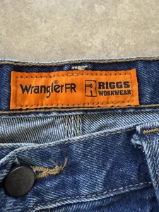 Lot 3 Wrangler FR Riggs Workwear Denim Blue Jeans Men’s Size 40 X 30 RN 130273 - Picture 1 of 15