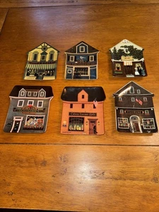 1996 Set 6 Charles Wysocki Limited Edition Wysocki Folktown Plates Bradford RARE - Picture 1 of 13