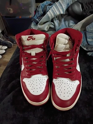 Air Jordan 1 ретро оригинальный высокий кустарный красный - Изображение 1 из 4