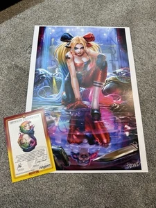 Harley Quinn 2 - ART PRINT - Signed by Derrick Chew COA - 11.7x16.5(A3) - Picture 1 of 9