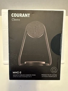 Support de charge magnétique sans fil Courant classics Mag 2 avec cuir italien. - Photo 1 sur 5