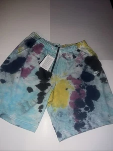 Nike Sportswear French Terry Tie Dye Shorts Herren Gr. L CZ7854-460 Blau Neu - Bild 1 von 6