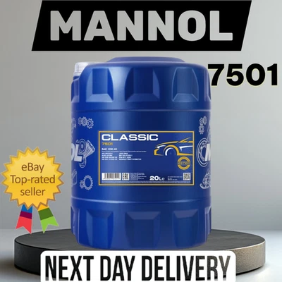 MANNOL 7501 CLASSIC 10W-40 API SN/CH-4 -ACEA A3/B4 SEMI-SYNTHETIC ENGINE OIL 20L - Image 1 of 2