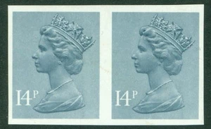 GB Machin 14p coppia imperfetta senza gomma. Margini completi da buoni a grandi - Foto 1 di 2