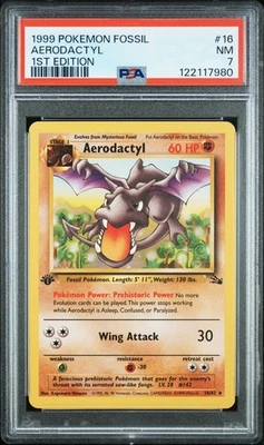 AERODACTYL (PSA 7) Pokémon Fossil 1st Edition 16/62 - Image 1 of 2