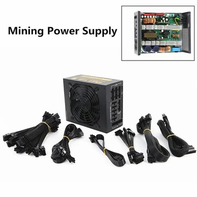 1800W Full Modular ATX   Mining Power Supply Support Display Cards - Image 1 of 4