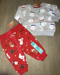 2 NUEVOS ARTÍCULOS NAVIDAD TOP niños talla 0-3 meses SANTA GRIS ROJO SUDADERAS CIERVOS ÁRBOLES - Imagen 1 de 1