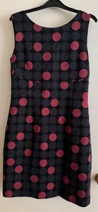 HOBBS LADIES SHIFT DRESS SIZE 12 WOOL BLACK GREY BACK ZIP - Picture 1 of 7