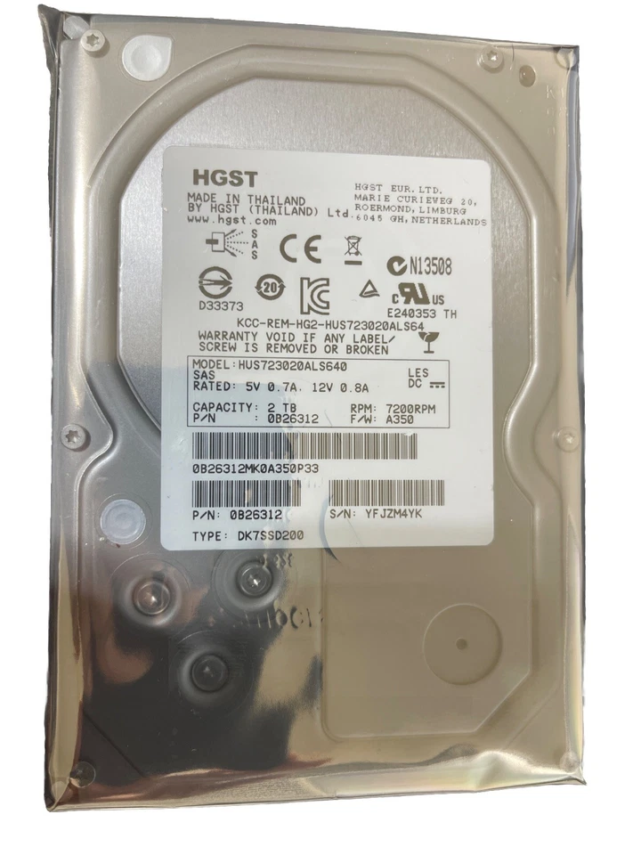 Hitachi Ultrastar HUS723020ALS640 2 TB 3.5" SAS 2 Enterprise Drive (0B26312) - Image 1 of 1