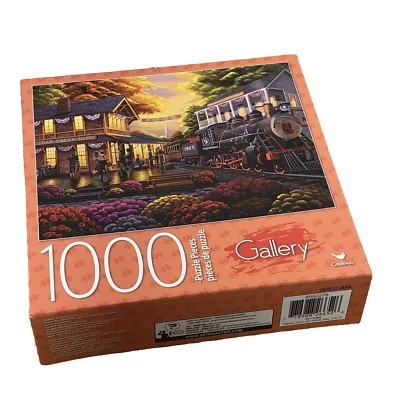 A Warm Welcome 1000 Piece Jigsaw Puzzle Cardinal 24" x 18" Train Station sealed - Image 1 of 4