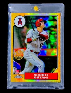 SHOHEI OHTANI REFRACTOR SP INSERT Holo Silver Chrome Angels / Dodgers - Picture 1 of 8