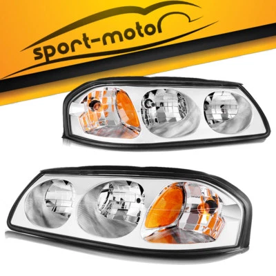 Headlights For 2000-2005 Chevy Impala Replacement 00-05 Headlamp Pair Left+Right - Изображение 1 из 4