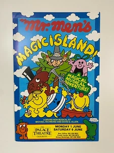 Mr Men's Magic Island The Palace Theatre Manchester Original Window Poster 1986  - Foto 1 di 4