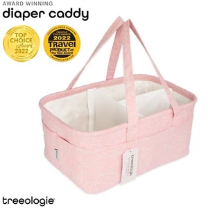 Pink Baby Diaper Caddy Organizer Basket, Diaper Bag - Picture 1 of 6