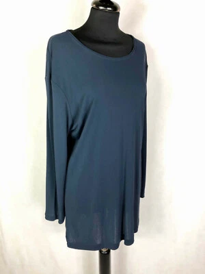 MISSONI Camiseta Mujer Elegante Viscosa Azul Oversize Talla M - 44 - Imagen 1 de 4