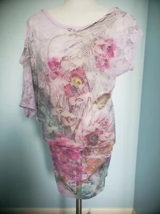 O'Sher USA Beautiful Floral Rose Lace Tunic Top - Picture 1 of 9