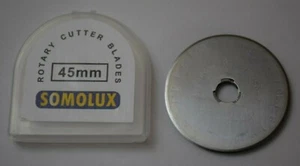 10 Pack Somolux Rotary Cutter Blades 45mm Fits OLFA DAFA Truecut - New - Picture 1 of 3