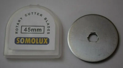 10 Pack Somolux Rotary Cutter Blades 45mm Fits OLFA DAFA Truecut - New - Image 1 of 3