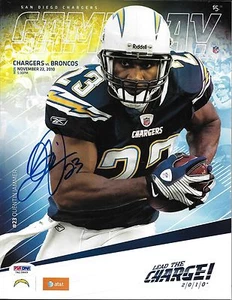Quentin Jammer Signed 2010 Chargers Football Game Program PSA/DNA COA Autograph - Picture 1 of 4