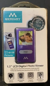 Merkury 1.5” LCD Digital Photo Viewer Keychain MI-DF0158-Purple-Up To 100 Photos - Picture 1 of 2