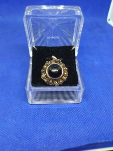 Silver Charm with black stone - Picture 1 of 5